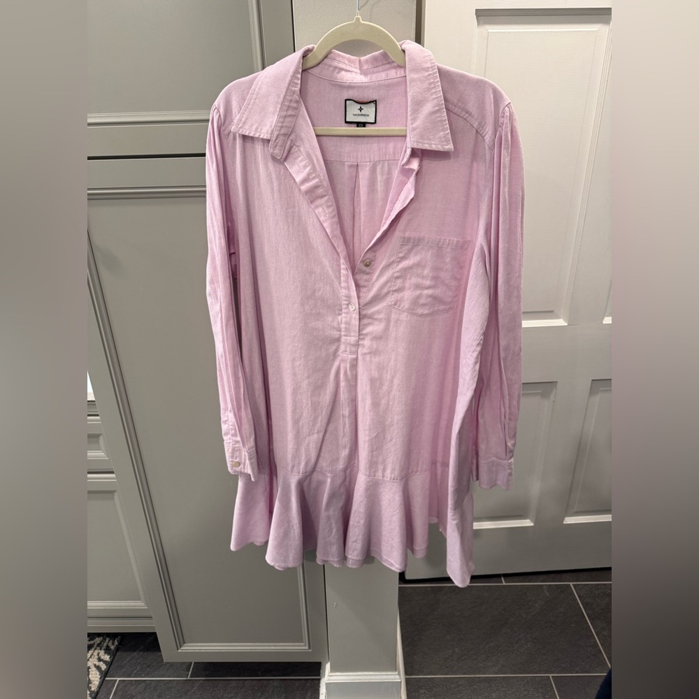 Tuckernuck Callahan Dress. 100% cotton. Pink